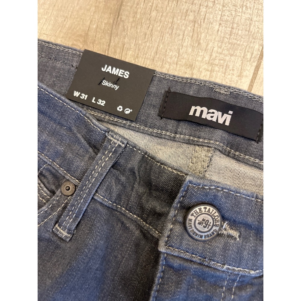 Mavi James Skinny Fit Williamsburg Stretch Jeans Mens 31x32 Grey 0042429462